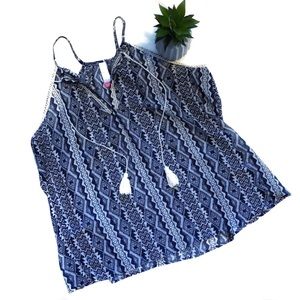 No Boundaries Blue printed tunic